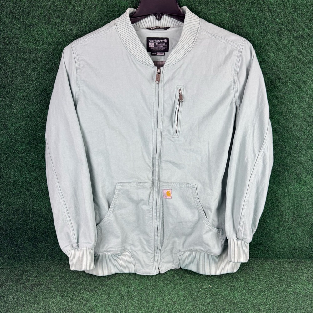 Carhartt Women’s Rugged Flex Relaxed Fit Bomber Jacket Size 2X Seafoam Green